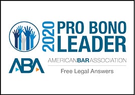 ABA Free Legal Answers 2020 Pro Bono Leader Award